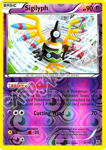 041 / 101 Sigilyph rara foil reverse (EN) -NEAR MINT-