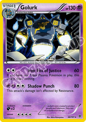 046 / 101 Golurk rara foil (EN) -NEAR MINT-