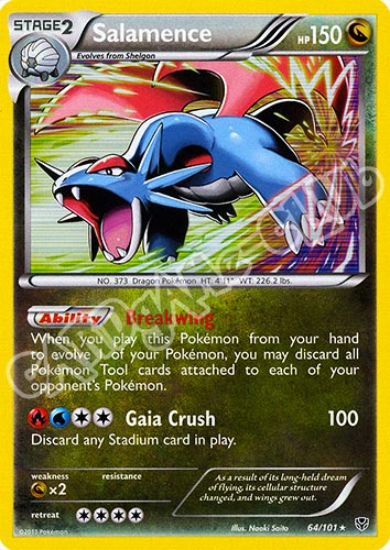 064 / 101 Salamence rara foil (EN) -NEAR MINT-