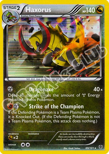 069 / 101 Haxorus rara foil (EN) -NEAR MINT-