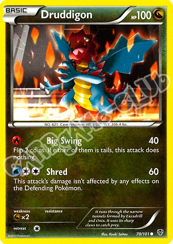070 / 101 Druddigon comune (EN) -NEAR MINT-