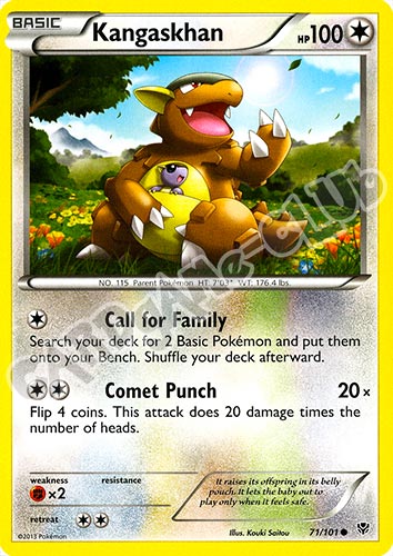 071 / 101 Kangaskhan comune (EN) -NEAR MINT-
