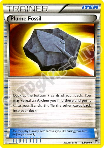 082 / 101 Plume Fossil non comune (EN) -NEAR MINT-