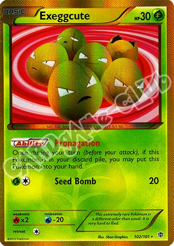 102 / 101 Exeggcute rara segreta foil (EN) -NEAR MINT-