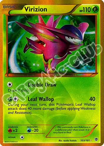 103 / 101 Virizion rara segreta foil (EN) -NEAR MINT-