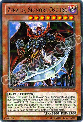 BP02-IT060 Zerato, Signore Oscuro rara mosaico 1a Edizione (IT) -NEAR MINT-