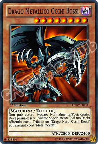 LCJW-IT031 Drago Metallico Occhi Rossi comune 1a Edizione (IT) -GOOD-