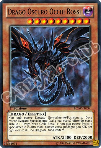 LCJW-IT039 Drago Oscuro Occhi Rossi comune 1a Edizione (IT) -NEAR MINT-