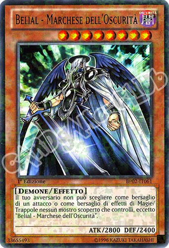 BP02-IT061 Belial - Marchese dell'Oscurita' rara mosaico 1a Edizione (IT) -NEAR MINT-
