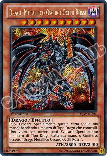 LCJW-IT050 Drago Metallico Oscuro Occhi Rossi rara segreta 1a Edizione (IT) -NEAR MINT-