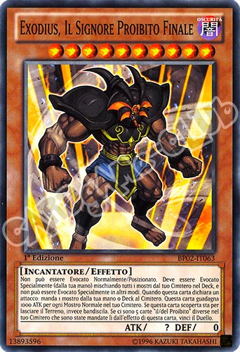 BP02-IT063 Exodius, il Signore Proibito Finale comune 1a Edizione (IT) -NEAR MINT-