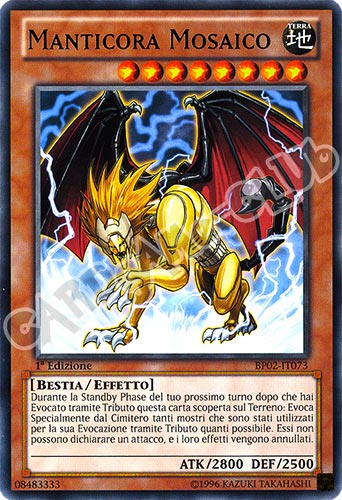 BP02-IT073 Manticora Mosaico rara 1a Edizione (IT) -NEAR MINT-