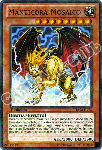 BP02-IT073 Manticora Mosaico rara mosaico 1a Edizione (IT) -NEAR MINT-