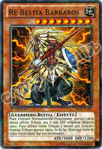 BP02-IT080 Re Bestia Barbaros rara mosaico 1a Edizione (IT) -GOOD-