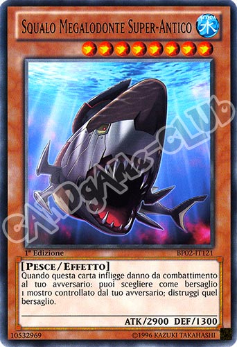 BP02-IT121 Squalo Megalodonte Super-Antico rara 1a Edizione (IT) -NEAR MINT-