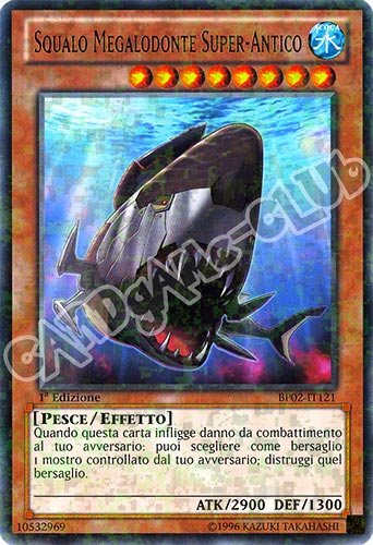 BP02-IT121 Squalo Megalodonte Super-Antico rara mosaico 1a Edizione (IT) -PLAYED-