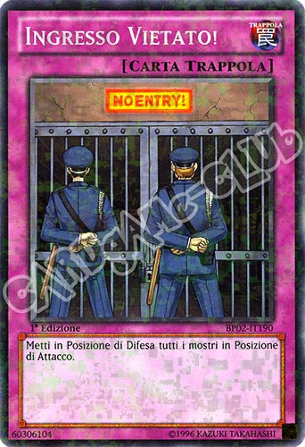 BP02-IT190 Ingresso Vietato! comune mosaico 1a Edizione (IT) -NEAR MINT-