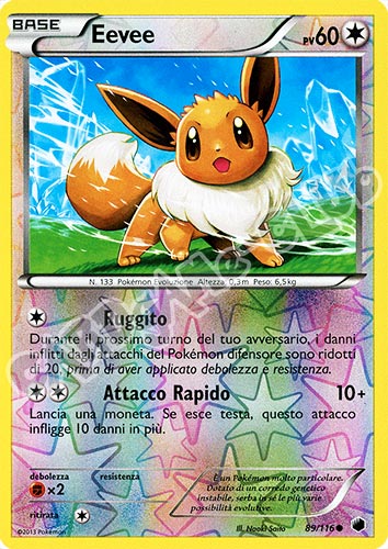 089 / 116 Eevee comune foil reverse (IT) -NEAR MINT-