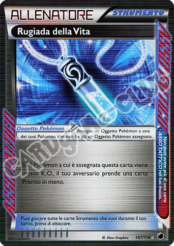 107 / 116 Rugiada della Vita rara foil reverse (IT)  -PLAYED-