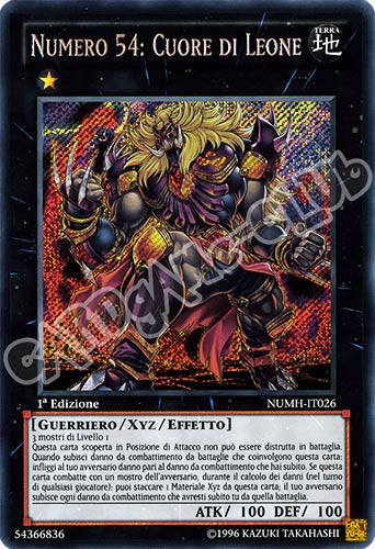 NUMH-IT026 Numero 54: Cuore di Leone rara segreta 1a Edizione (IT)  -PLAYED-