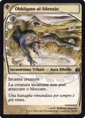 020 / 180 Obbligato al Silenzio non comune (IT) -NEAR MINT-