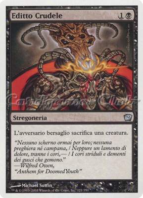 121 / 350 Editto Crudele non comune (IT) -NEAR MINT-