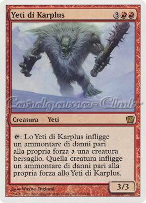 198 / 350 Yeti di Karplus rara (IT) -NEAR MINT-