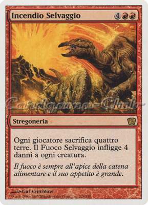 228 / 350 Incendio Selvaggio rara (IT) -NEAR MINT-
