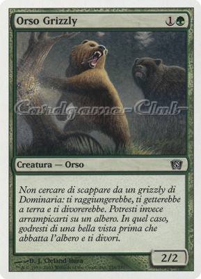 256 / 350 Orso Grizzly comune (IT) -NEAR MINT-
