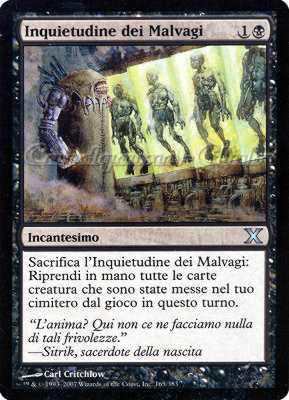 165 / 383 Inquietudine dei Malvagi non comune (IT) -NEAR MINT-