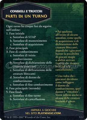 05 / 12 Parti di Un Turno comune -NEAR MINT-