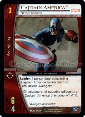 MAV-003 Captain America comune -NEAR MINT-