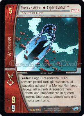 MAV-018 Monica Rambeau + Captain Marvel rara foil -NEAR MINT-