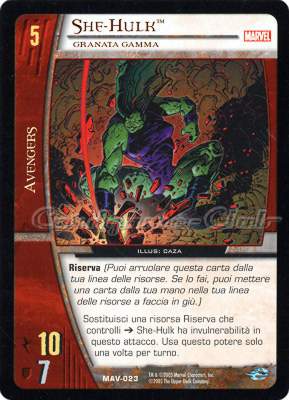 MAV-023 She-Hulk comune -NEAR MINT-