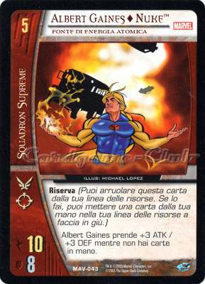 MAV-043 Albert Gaines + Nuke comune -NEAR MINT-