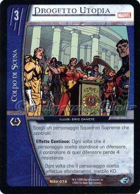 MAV-078 Progetto Utopia rara -NEAR MINT-