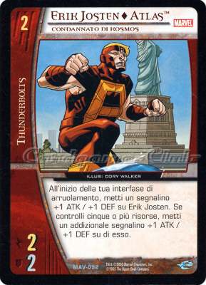 MAV-092 Erik Josten + Atlas non comune -NEAR MINT-