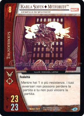 MAV-101 Karla Sofen + Meteorite rara -NEAR MINT-