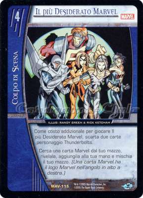 MAV-115 Il piu' Desiderato Marvel rara -NEAR MINT-
