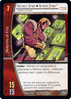 MAV-132 Heinrich Zemo + Baron Zemo non comune -NEAR MINT-