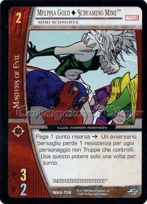 MAV-136 Melissa Gold + Screaming Mimi comune -NEAR MINT-