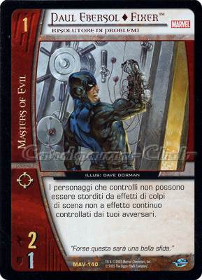 MAV-140 Paul Ebersol + Fixer rara -NEAR MINT-