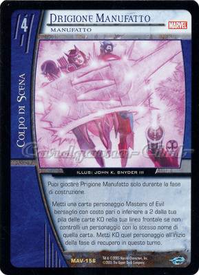 MAV-156 Prigione Manufatto rara -NEAR MINT-