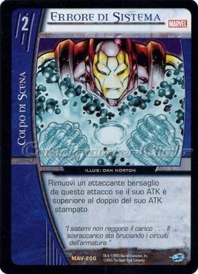 MAV-200 Errore di Sistema rara -NEAR MINT-