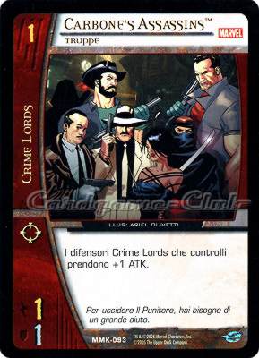 MMK-093 Carbone's Assassins comune -NEAR MINT-