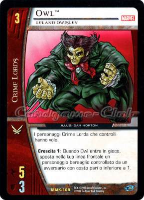 MMK-109 Owl rara -NEAR MINT-