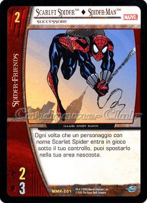 MMK-201 Scarlet Spider + Spider-Man rara -NEAR MINT-