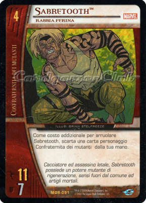 MOR-091 Sabretooth rara -NEAR MINT-