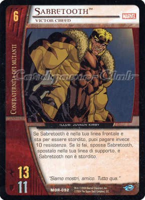 MOR-092 Sabretooth comune -NEAR MINT-
