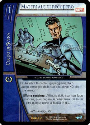 MOR-213 Materiale di Recupero rara -NEAR MINT-